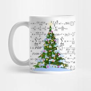 Christmas tree with math vibes, for math and science lovers Mug